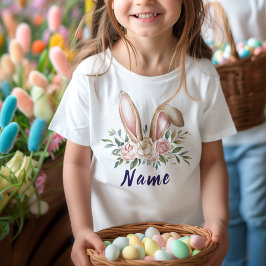 Camiseta Nome Personalizado Cute Easter Bunny Kids