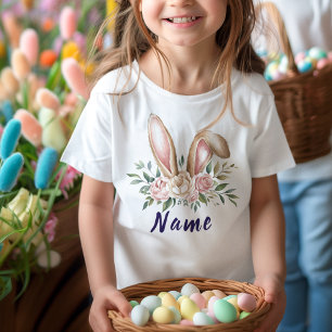Camiseta Nome Personalizado Cute Easter Bunny Kids