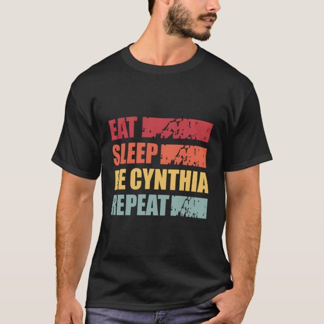 Camiseta Nome Personalizado Cynthia Nome Próprio Cynthia (Frente)