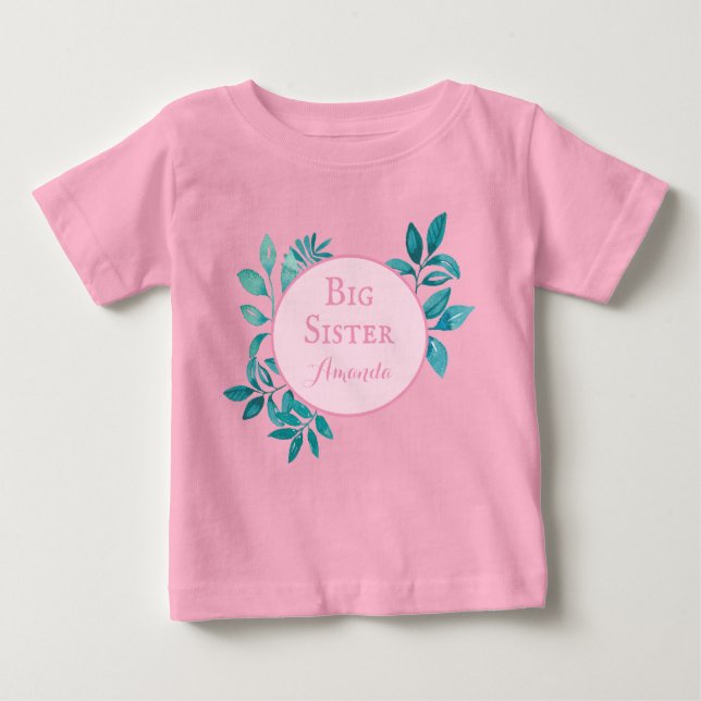 Camiseta Nome personalizado da Big Sister (Frente)