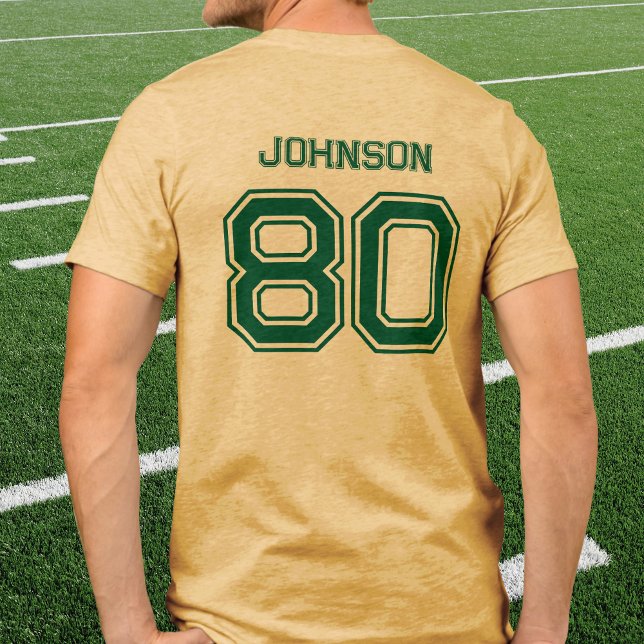 Camiseta Nome Personalizado da Equipe de Esporte Verde, Núm (Criador carregado)