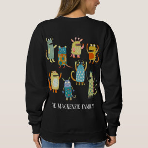 Camiseta Nome Personalizado da Família Monster