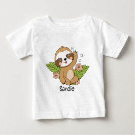 Camiseta Nome Personalizado da Largura do Bebê