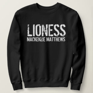 Camiseta Nome personalizado da Lioness Black and White Wome