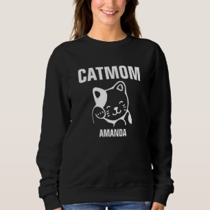 Camiseta Nome Personalizado da Mãe de Cat Personalizada
