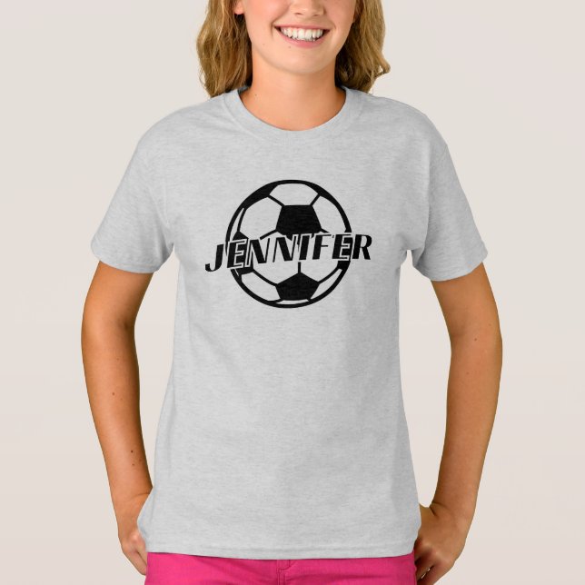 CAMISETA NOME PERSONALIZADO DA MENINA DO FUTEBOL (Frente)