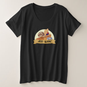 Camiseta Nome personalizado da padaria de pão de sobremesa 