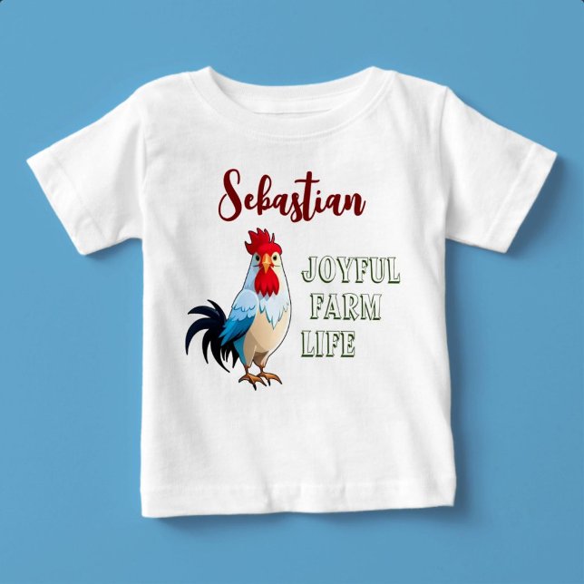 Camiseta Nome Personalizado da Vida Útil da Fazenda (Joyful Farm Life)