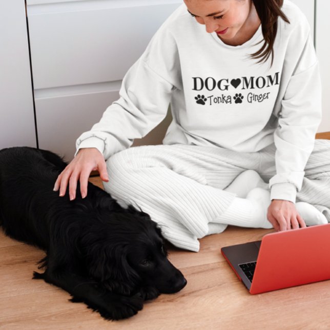 Camiseta Nome personalizado de cão Cachorro mãe mama (Criador carregado)