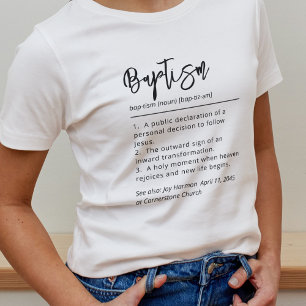 Camiseta Nome Personalizado de Definição Batismo Na moda Pr