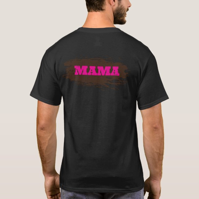 Camiseta Nome Personalizado de Diversão de Lama (Verso)