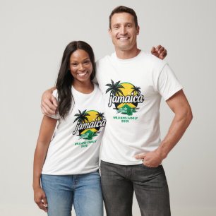 Camiseta Nome Personalizado de Férias da Família Jamaica An