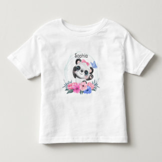 Camiseta Nome Personalizado de Flower da Flor do Bebê Cugad