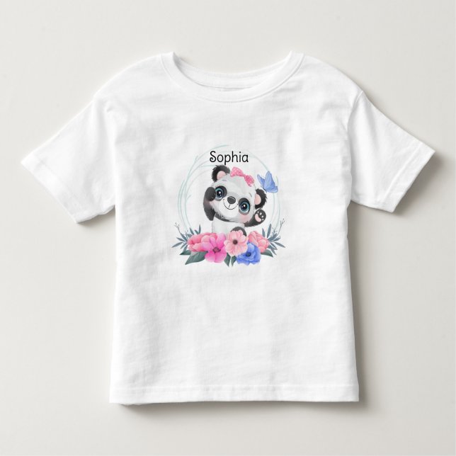 Camiseta Nome Personalizado de Flower da Flor do Bebê Cugad (Frente)