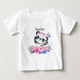 Camiseta Nome Personalizado de Flower da Flor do Bebê Cugad
