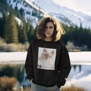 Camiseta Nome personalizado de foto feminina personalizada
