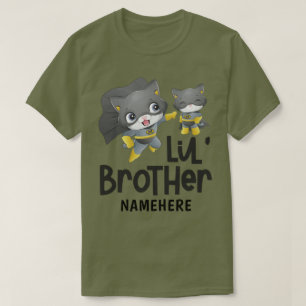 Camiseta Nome Personalizado de Gato do Super Herói do Peque