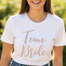 Camiseta Nome Personalizado de Noiva da Equipe Casamento Be