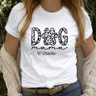 Camiseta Nome Personalizado de Pet da Mãe de Cão