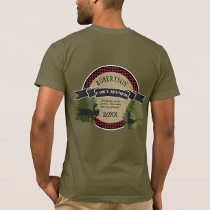 Camiseta Nome Personalizado de Reunião Familiar Deer Moose