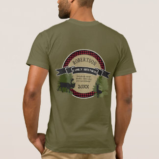 Camiseta Nome Personalizado de Reunião Familiar Deer Moose