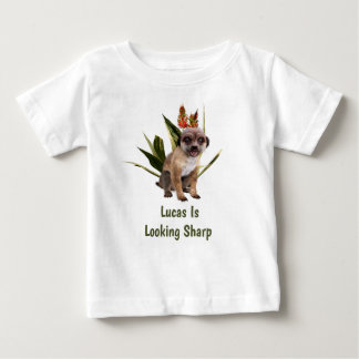 Camiseta Nome Personalizado de Suricata Olhando Bem
