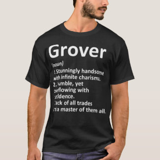 Camiseta Nome Personalizado Definição do GROVER Nome Funny