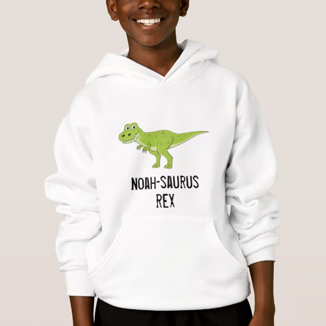 Camiseta Nome personalizado desenho animado saurus t rex ca (Frente)