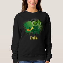 Camiseta Nome Personalizado Dia de São Patrício Trevo de Tr