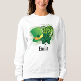 Camiseta Nome Personalizado Dia de São Patrício Trevo de Tr