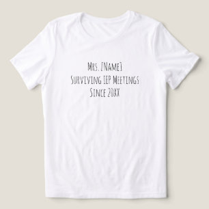 Camiseta Nome Personalizado Divertido Professor de Educação