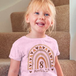 Camiseta Nome Personalizado Do Arco-Íris Para Aniversário