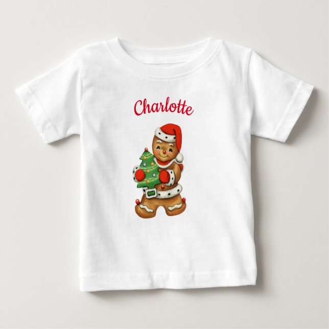 Camiseta Nome personalizado do Biscoito Gingerpão Gelado (Frente)