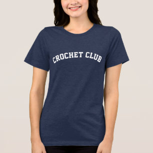 Camiseta Nome Personalizado do Clube de Crochet no Texto do