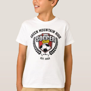 Camiseta Nome Personalizado do Clube de Futebol da Escola o