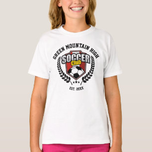 Camiseta Nome Personalizado do Clube de Futebol da Escola o