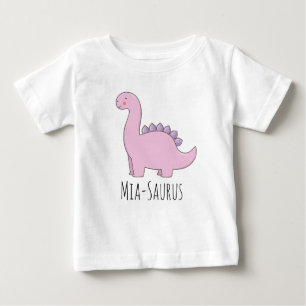 Camiseta Nome Personalizado Do Dinossauro Rosa-Pinho-Corint