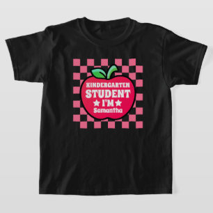 Camiseta Nome Personalizado do Estudante do Jardim de Infân