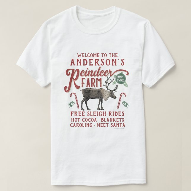 Camiseta Nome Personalizado Do Farmhouse Da Fazenda Rustic  (Frente do Design)