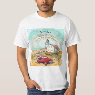 Camiseta Nome personalizado do farol de caminhão de praia