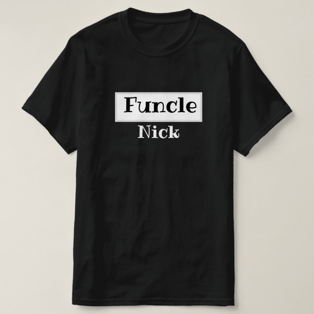 Camiseta Nome Personalizado do Funcle (Frente do Design)