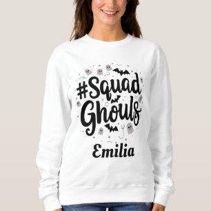Camiseta Nome Personalizado do Halloween do Esquadrão Moder
