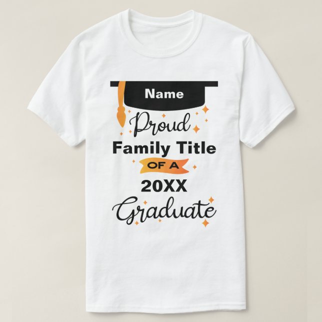 Camiseta Nome Personalizado do Mais velho da Família Orgulh (Frente do Design)