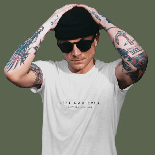 Camiseta Nome Personalizado do Melhor Pai Moderno Nunca