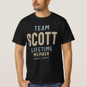 Camiseta Nome Personalizado do Membro da Equipe Scott Lifet