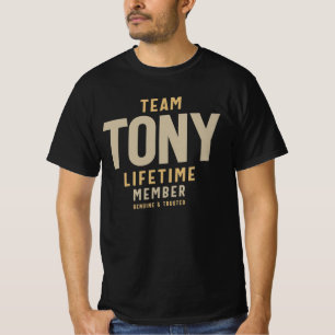 Camiseta Nome Personalizado do Membro da Equipe Tony Lifeti