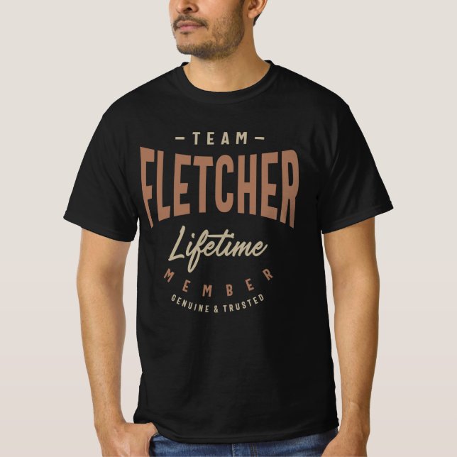Camiseta Nome Personalizado do Membro do Fletcher da Equipe (Frente)