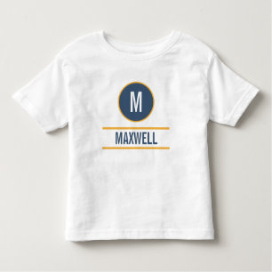 Camiseta Nome personalizado do monograma texto modelo T-Shi