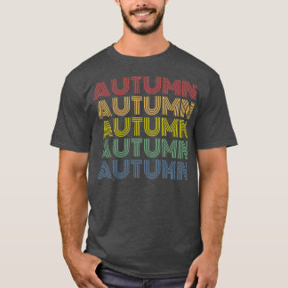 Camiseta Nome Personalizado do Padrão de Palavra do Outono 