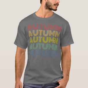 Camiseta Nome Personalizado do Padrão de Palavra do Outono